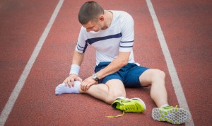 Runner incurring an injuryt