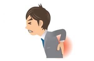 Office worker with back pain